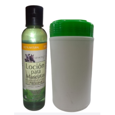 BOTES CON TOALLAS HUMEDAS Y LOCION PARA MASCOTAS 250 ML